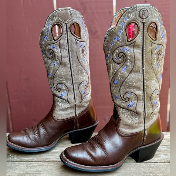 靴 Tony Lama Flower pattern western boots Tony Lama Boots Girl/Woman's Sz 4.5 D Pink Vaquero Carnation
